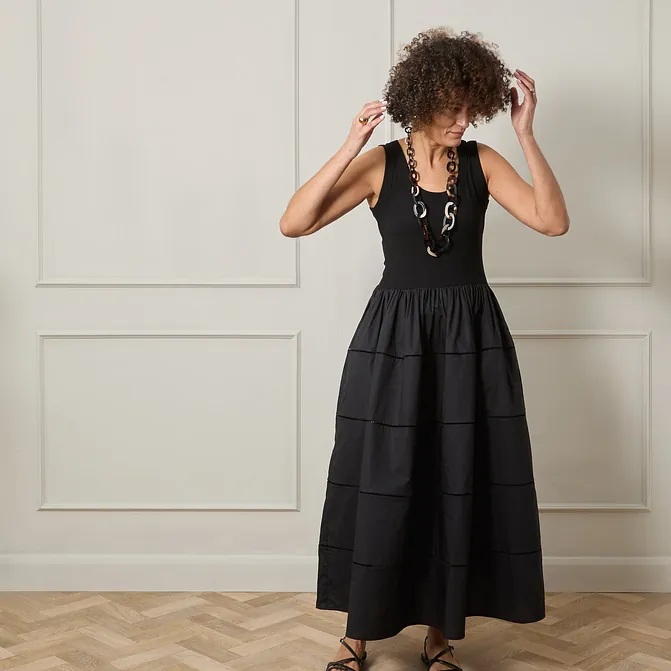 Chalk. Rowena Black Dress £105