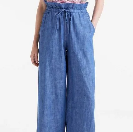 Blue Soft Denim Look Trousers £59