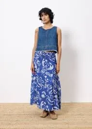 FRNCH Blue Floaty Skirt £119