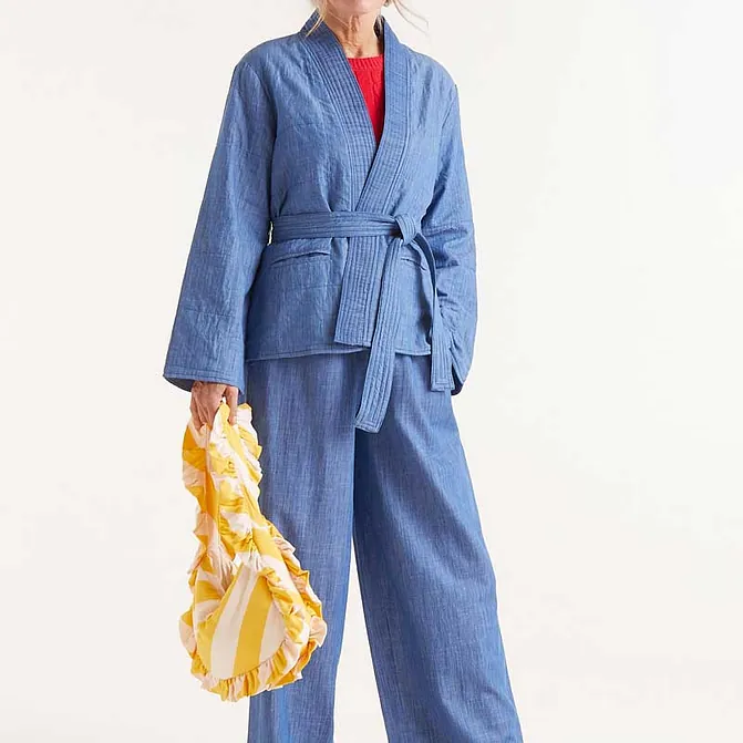 Denim wrap around jacket £89
