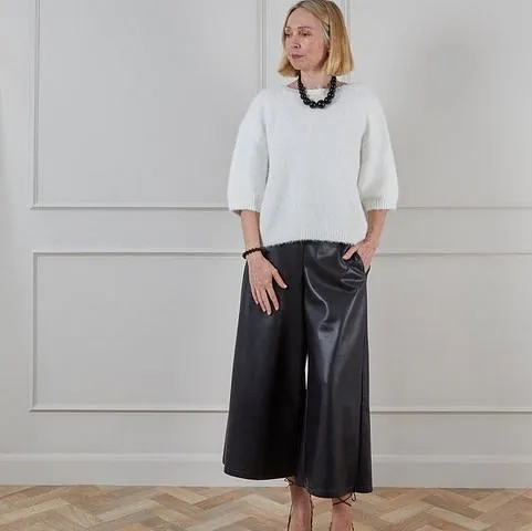Darcy Black Faux Leather Trousers £99
